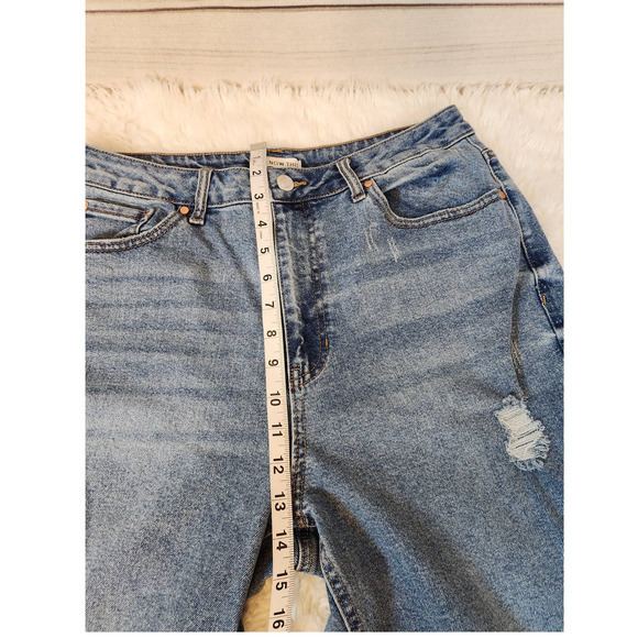 And Now This Women's Blue High Rise Distressed Straight‎ Ankle Jeans Size 31 - Picture 6 of 7